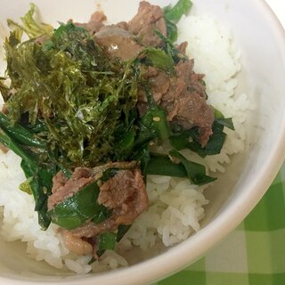 ネギと海苔と豚肉の丼★